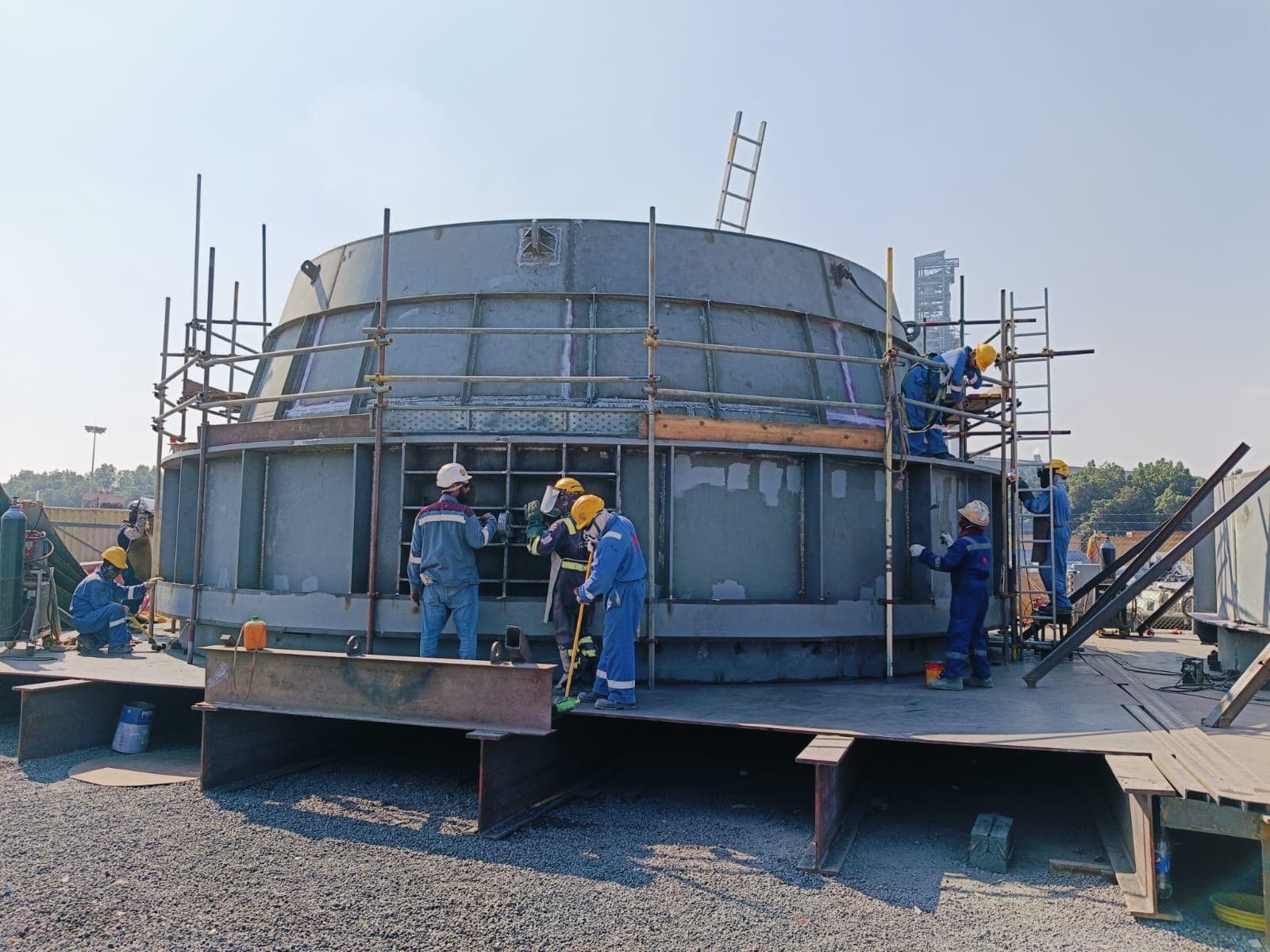 Steel structure construction
